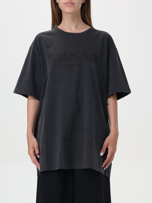 Balmain T Shirt Woman Grey
