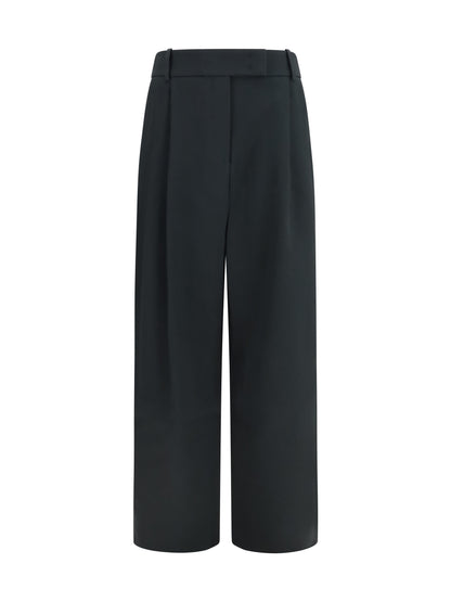 Giorgio Armani High-waisted wide-leg tailored Pants - Swamp
