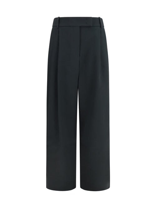 Giorgio Armani High-waisted wide-leg tailored Pants - Swamp
