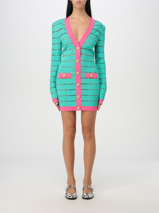 Balmain Dress Woman Green
