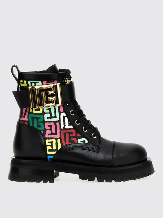 Balmain Flat Ankle Boots Woman Multicolor