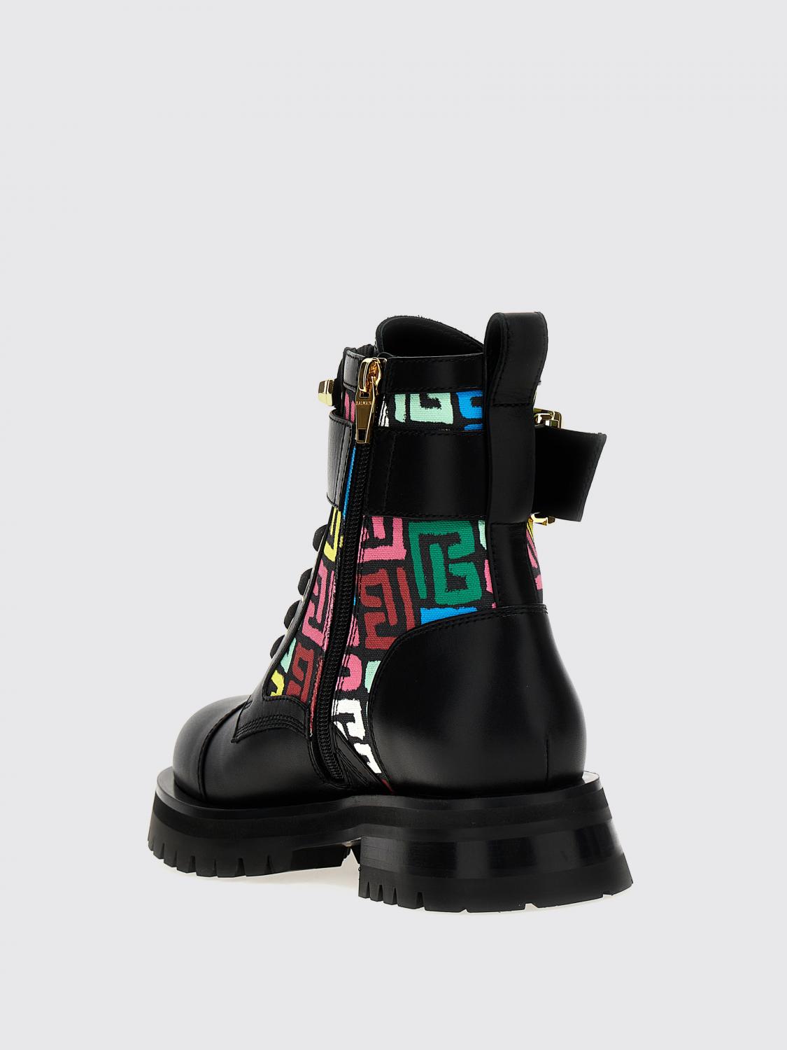 Balmain Flat Ankle Boots Woman Multicolor