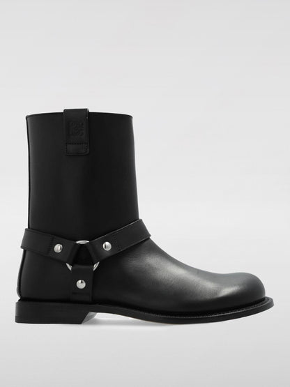 Loewe Flat Ankle Boots Woman Black