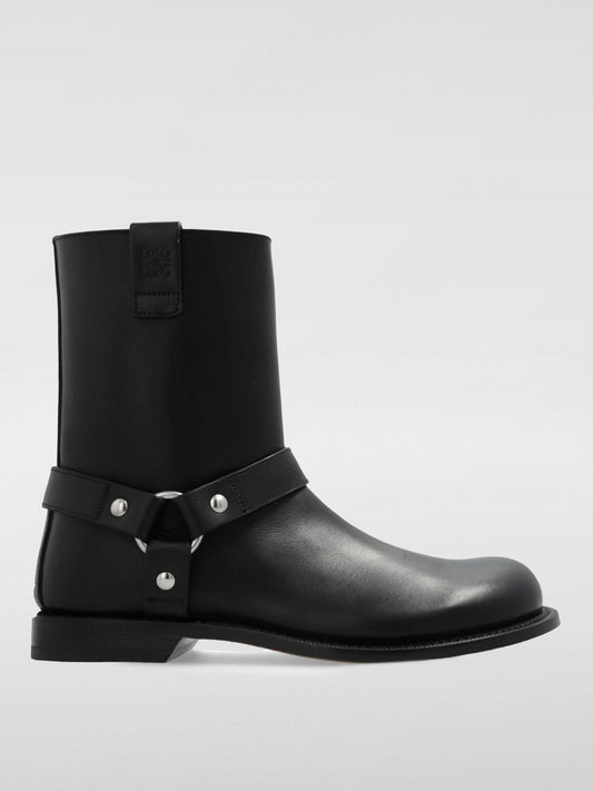 Loewe Flat Ankle Boots Woman Black