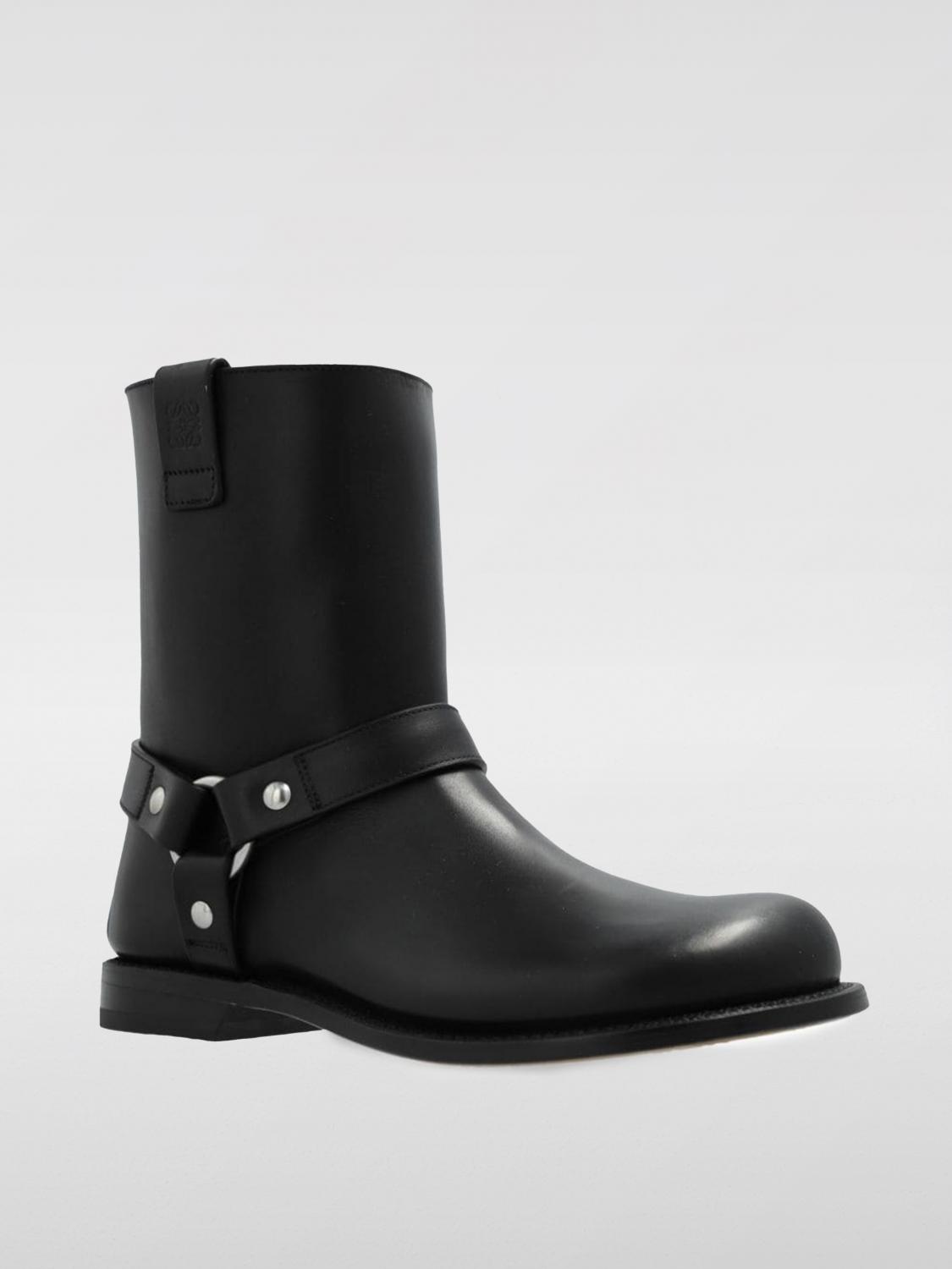 Loewe Flat Ankle Boots Woman Black