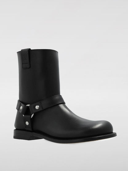 Loewe Flat Ankle Boots Woman Black