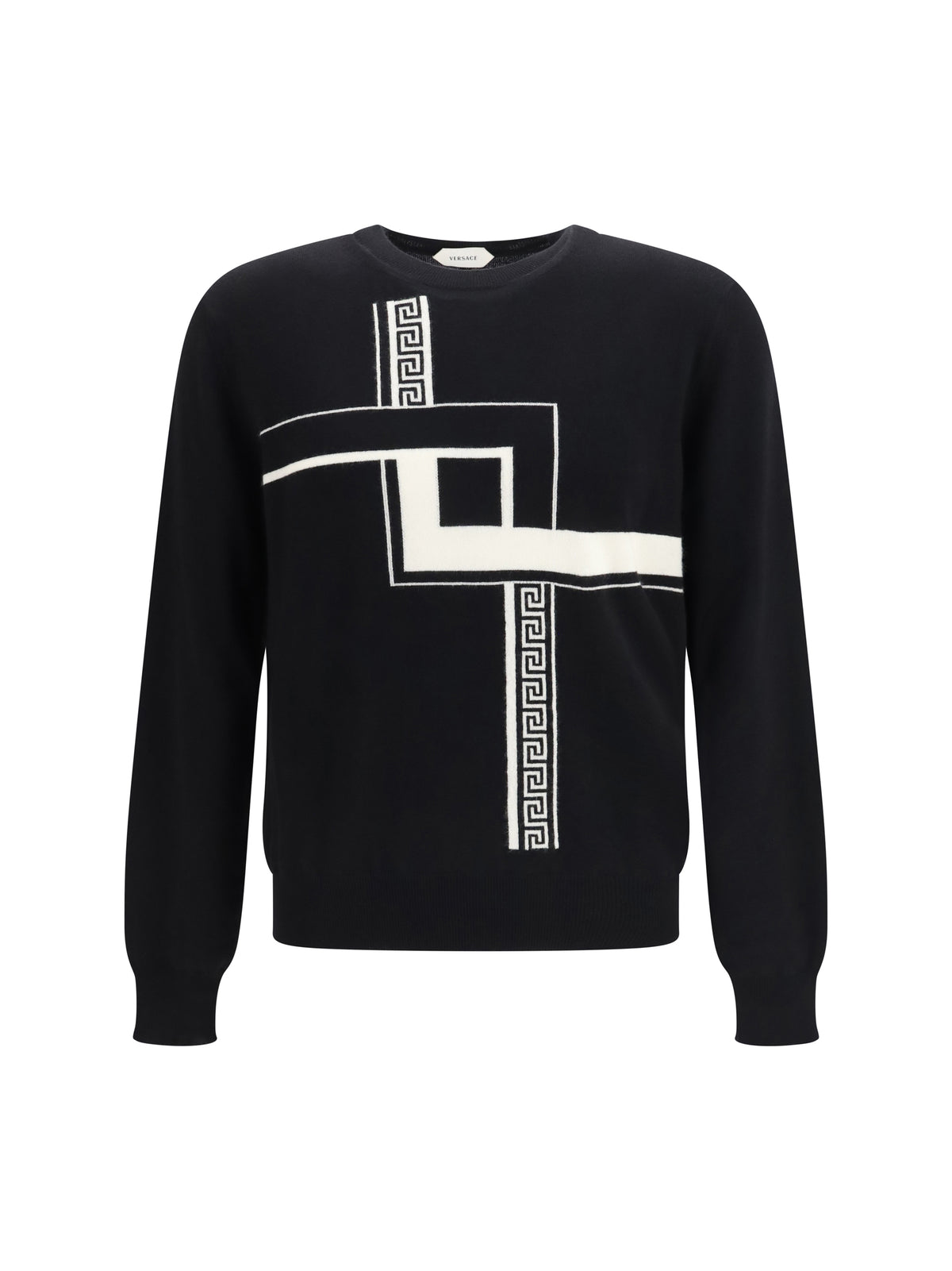 Versace Greca Incrocio Sweater - Black