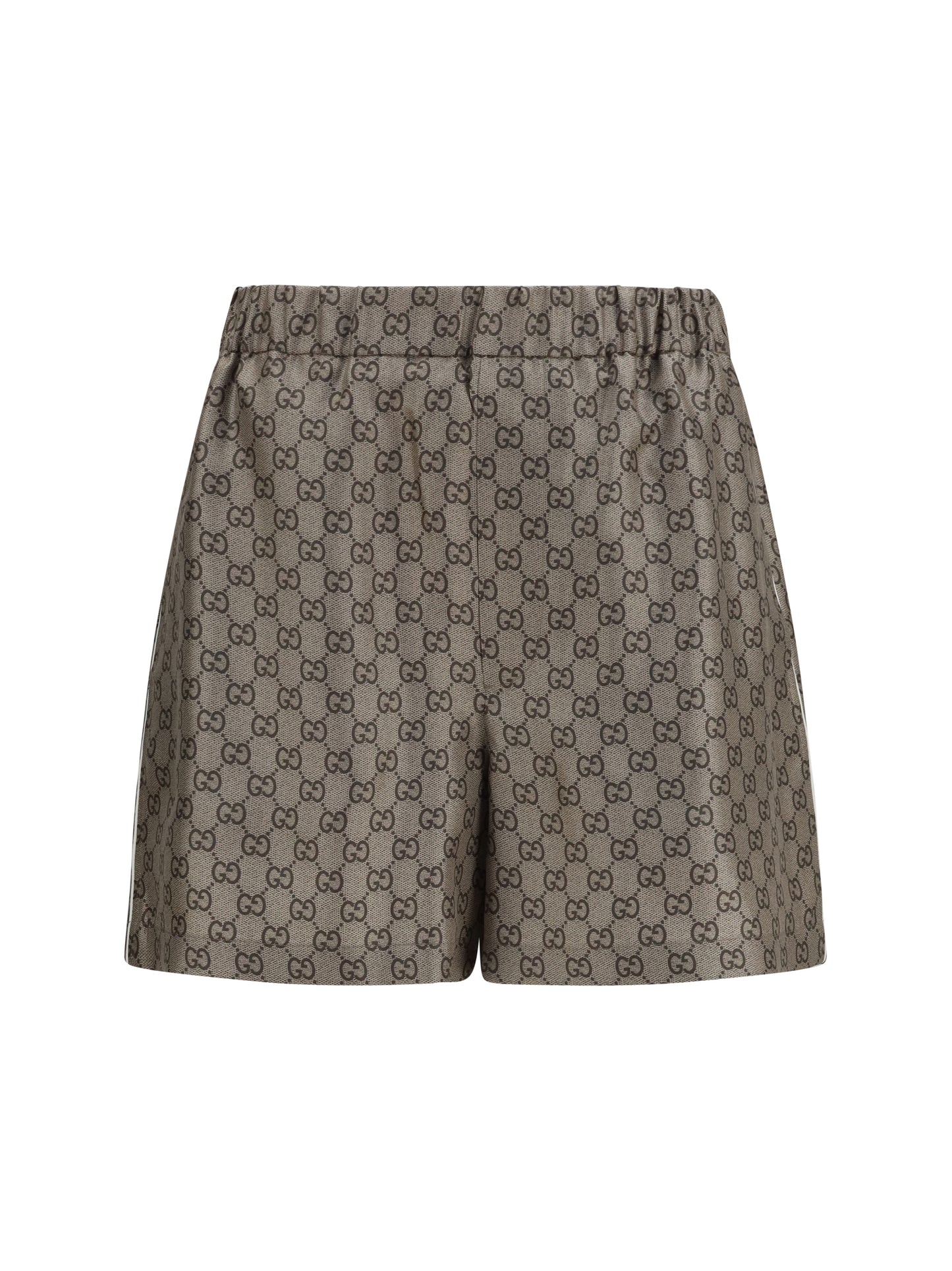 GUCCI Printed silk twill Shorts