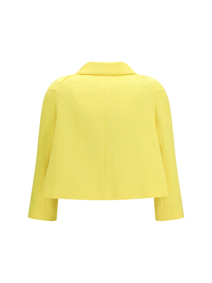 Dries Van Noten Cropped Jacket with jewel buttons - Yellow
