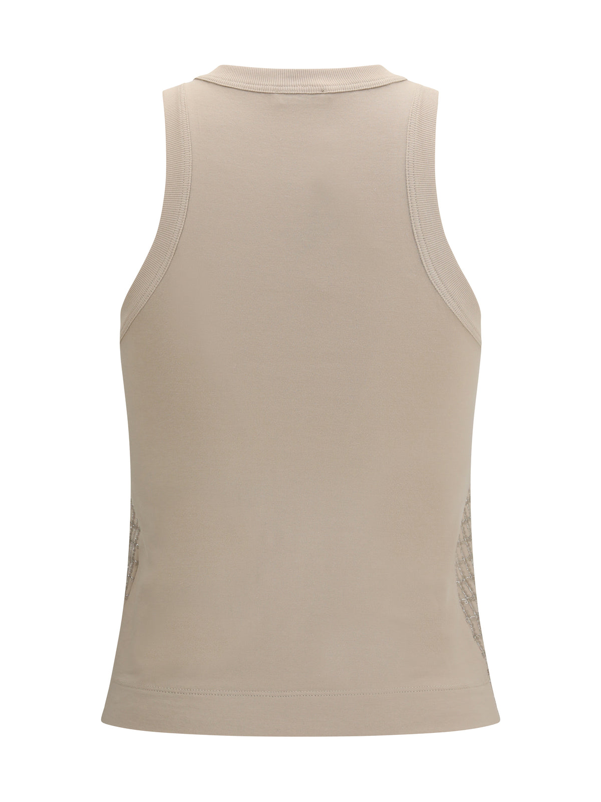 Brunello Cucinelli Top in cotton with luminous embroidery - Talco