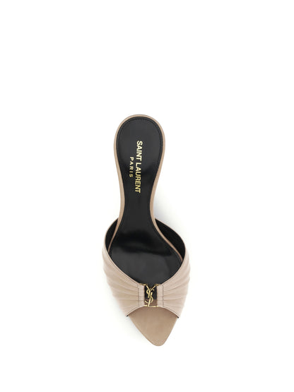 SAINT LAURENT Leather Babylone Mules