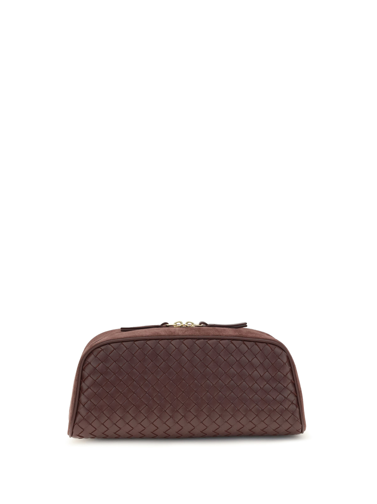Bottega Veneta Large Nodo Pouch - Deep Mahogany-Gold