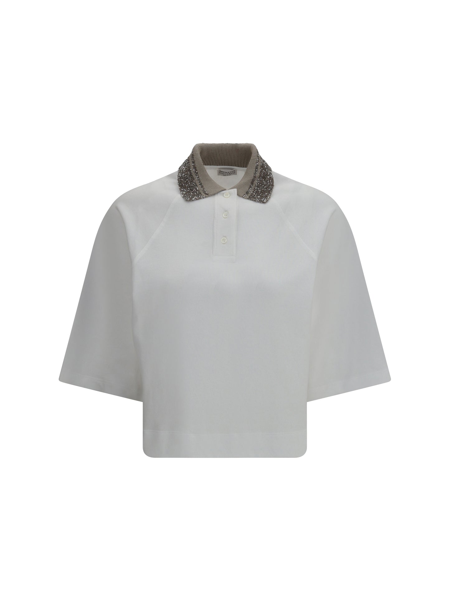 BRUNELLO CUCINELLI Polo with embellished collar