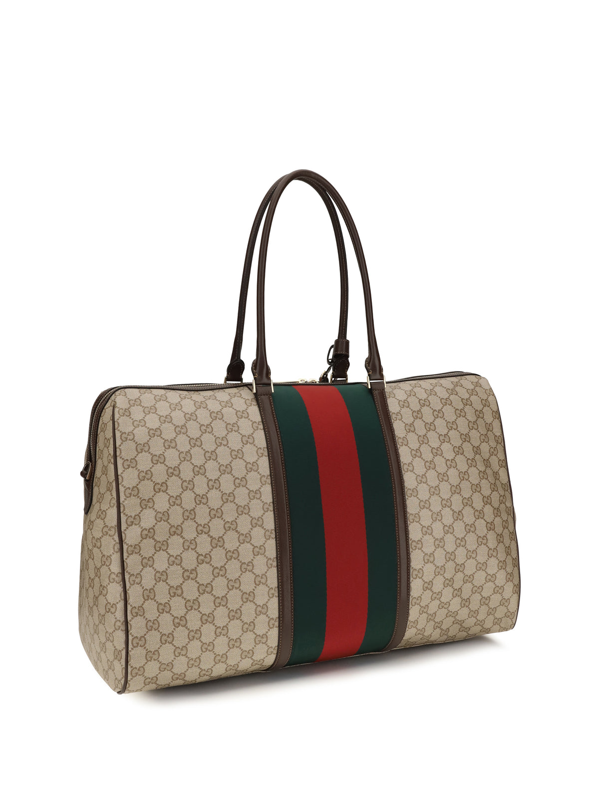 Gucci GG Travel Bag Web stripe - Vin.San.Br/Dk.Br/Vrv
