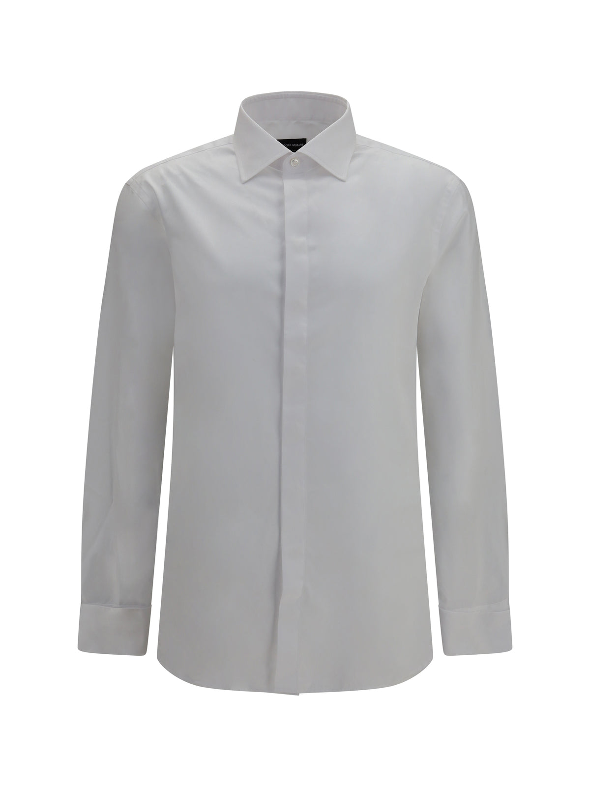 Giorgio Armani Shirt in soft cotton with French collar - Optical White