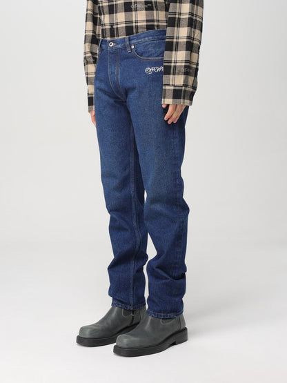 Off White Jeans Men Blue