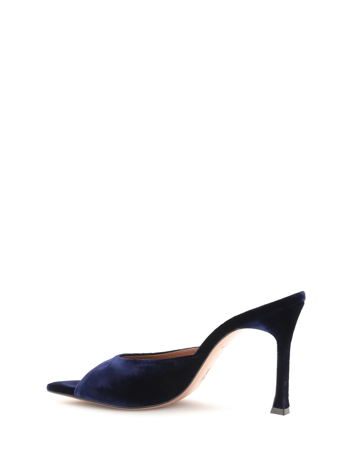 Amina Muaddi Alexa velvet Sandals - Midnight Blue Velvet