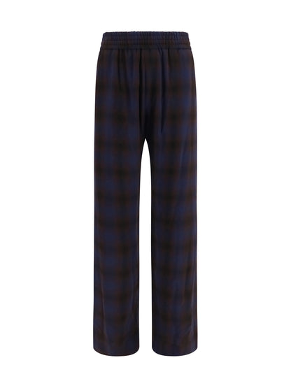 Dries Van Noten Checked Trousers - Brown