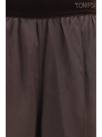 Tom Ford Stretch silk satin Pants - Espresso