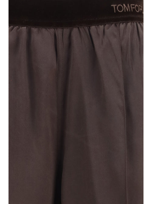 Tom Ford Stretch silk satin Pants - Espresso