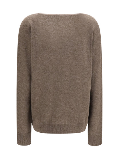 The Row Phora cashmere Sweater - Grey Taupe