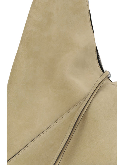 Moschino Suede Hobo Tote Bag - Ecru