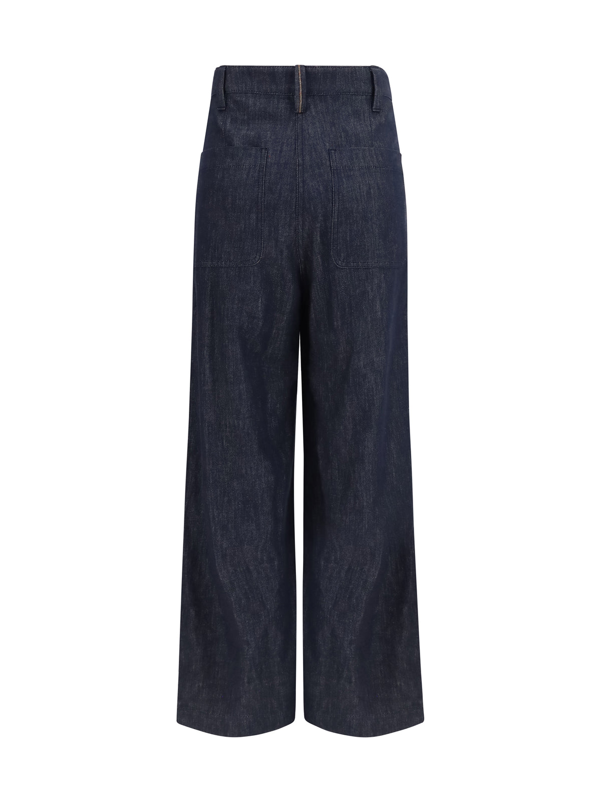 Brunello Cucinelli Denim effect twill wide Pants - Blue