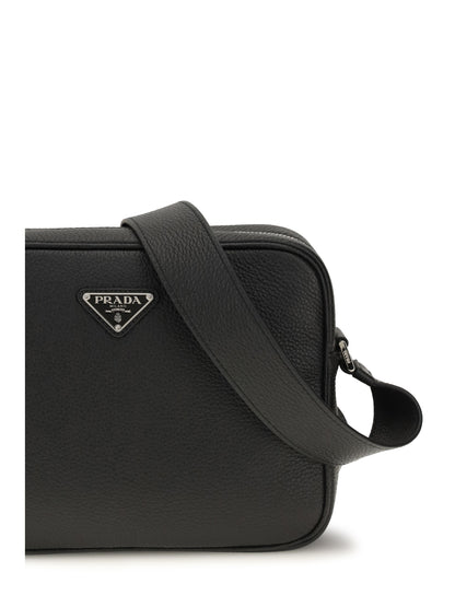 Prada Logo Shoulder Bag - Black