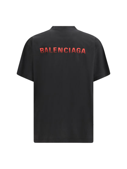 Balenciaga Cotton logo T-shirt - Black