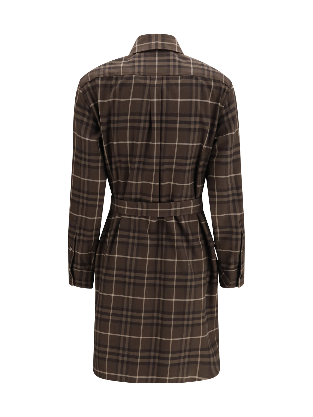 Burberry Check cotton shirt Dress - Sepia Brown Ip Check
