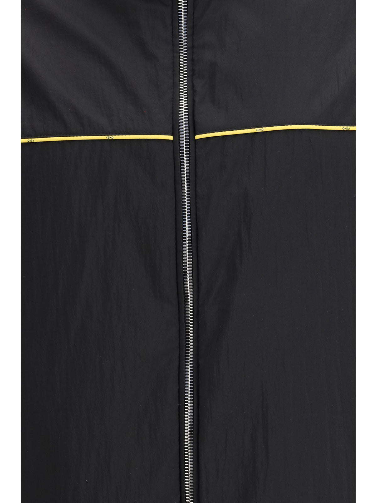 Fendi FF jacquard zipped reversible Windbreaker - Black
