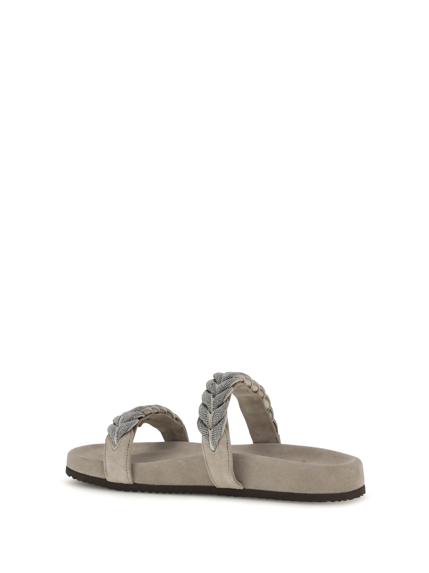BRUNELLO CUCINELLI Laurel leaf monili-embellished Slides