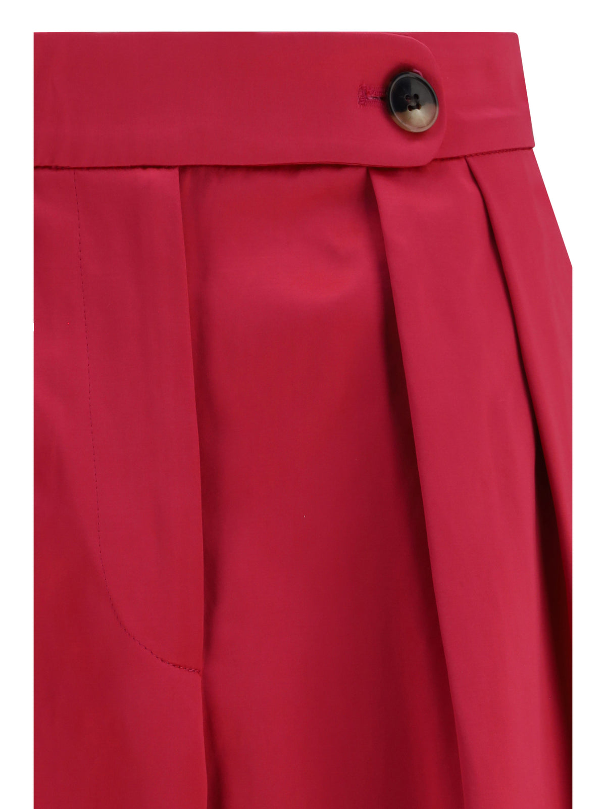 Dries Van Noten Wide pleated Pants in washed cotton and acetate - Fuchsia