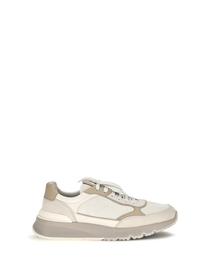 Brunello Cucinelli Leather Sneakers - Optical+Panama+Tofu+Beige