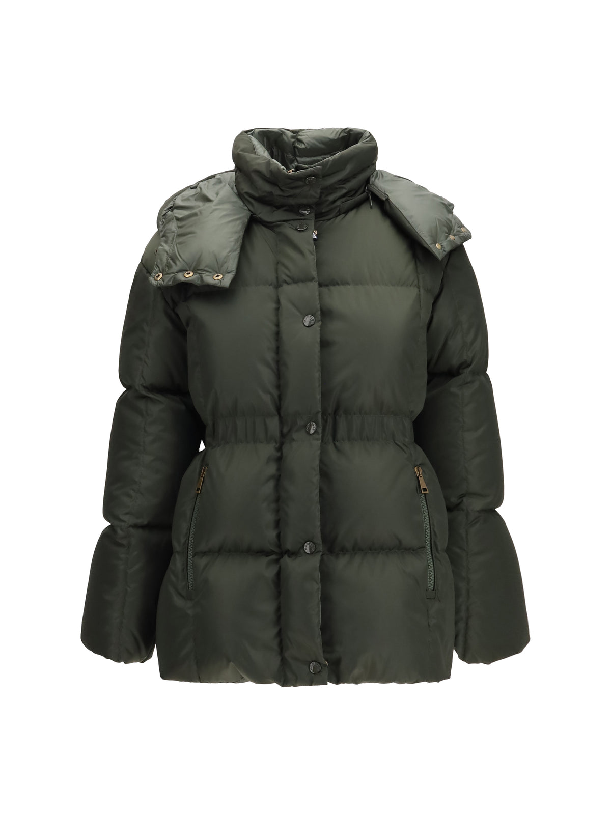 Moncler Agneux Hooded short Down Jacket - Green