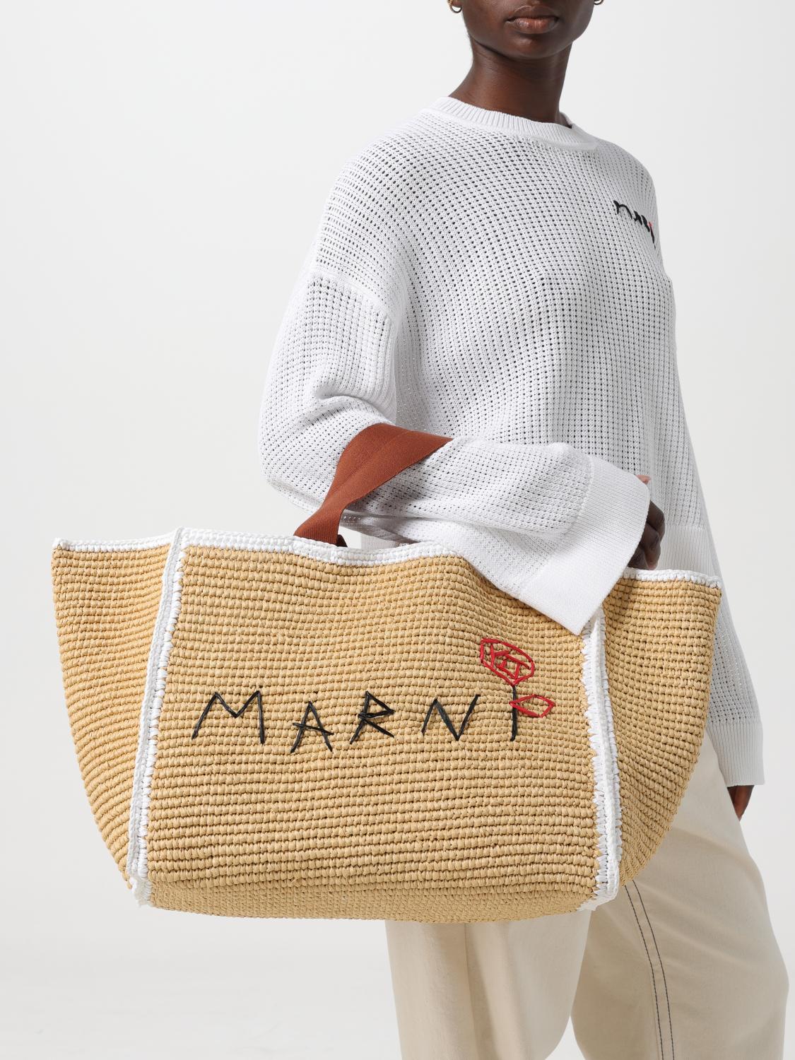 Marni Tote Bags Woman Beige