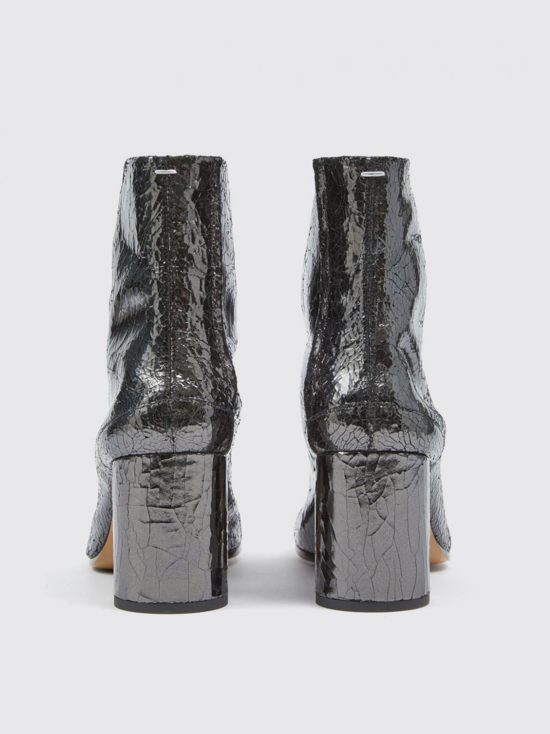 Maison Margiela Flat Ankle Boots Woman Silver