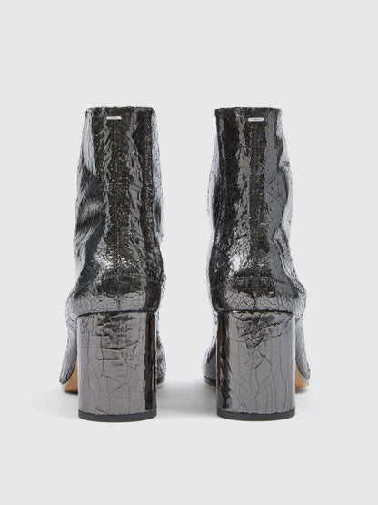 Maison Margiela Flat Ankle Boots Woman Silver