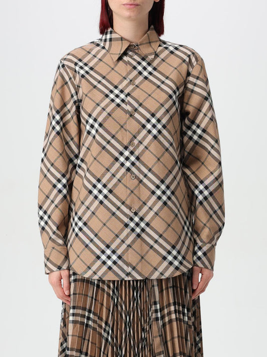 Burberry Shirt Woman Walnut