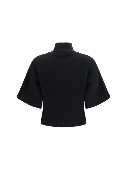AlaïA Cropped cashmere turtleneck Sweater - Noir Alaia