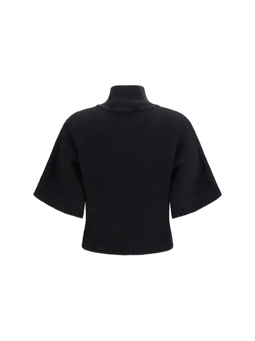 AlaïA Cropped cashmere turtleneck Sweater - Noir Alaia