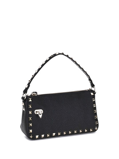 Valentino Garavani Rockstud leather Shoulder Bag - Black