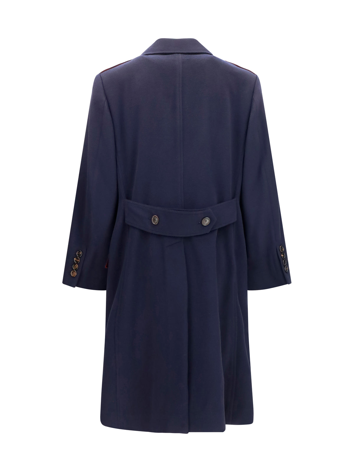 Brunello Cucinelli Double-breasted wool Coat - Navy