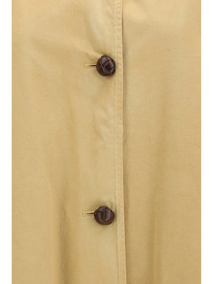 The Row Ina cotton gabardine Coat - Tobacco