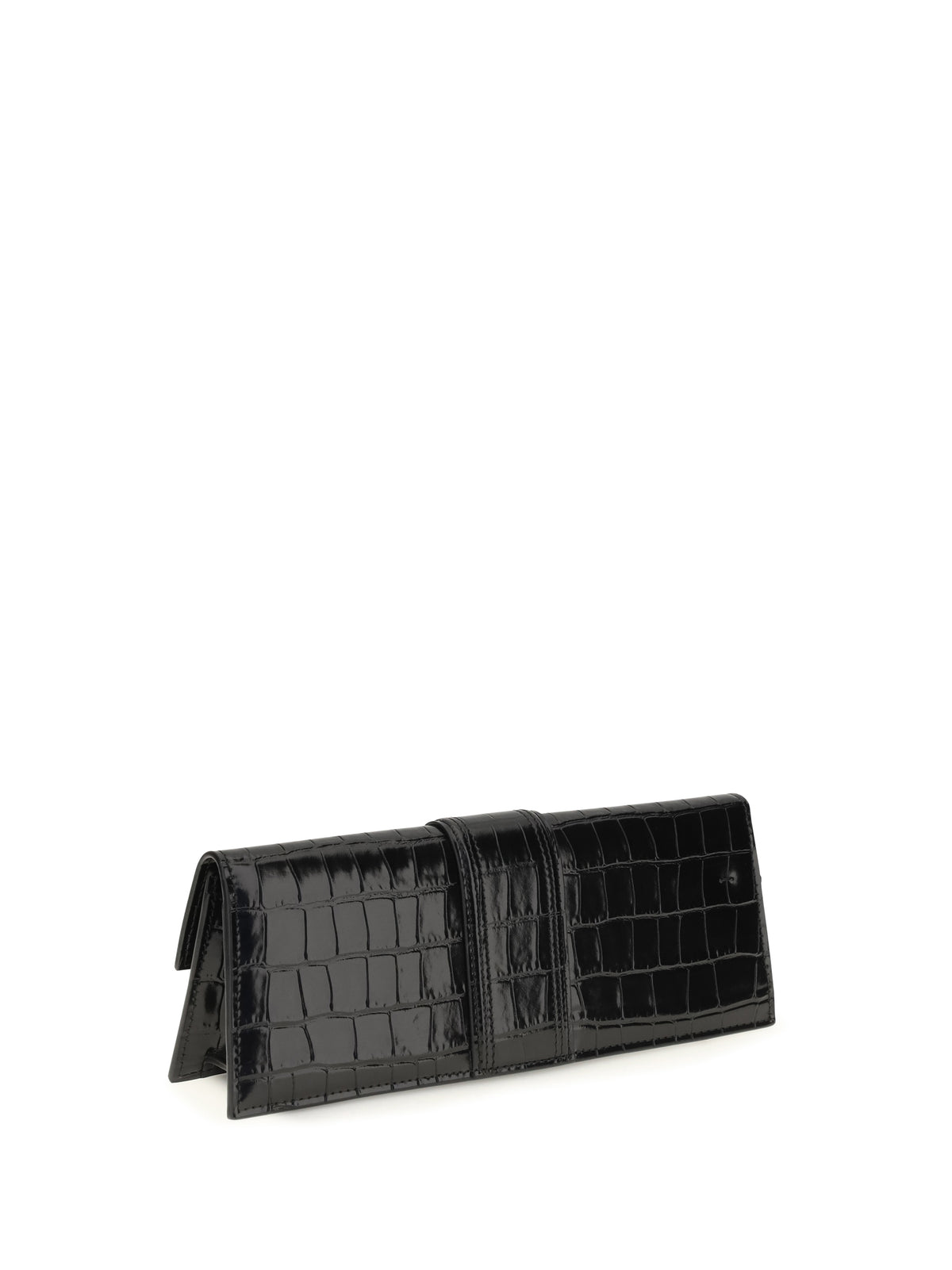 Jacquemus Crocodile-effect Bambino Pouch - Black