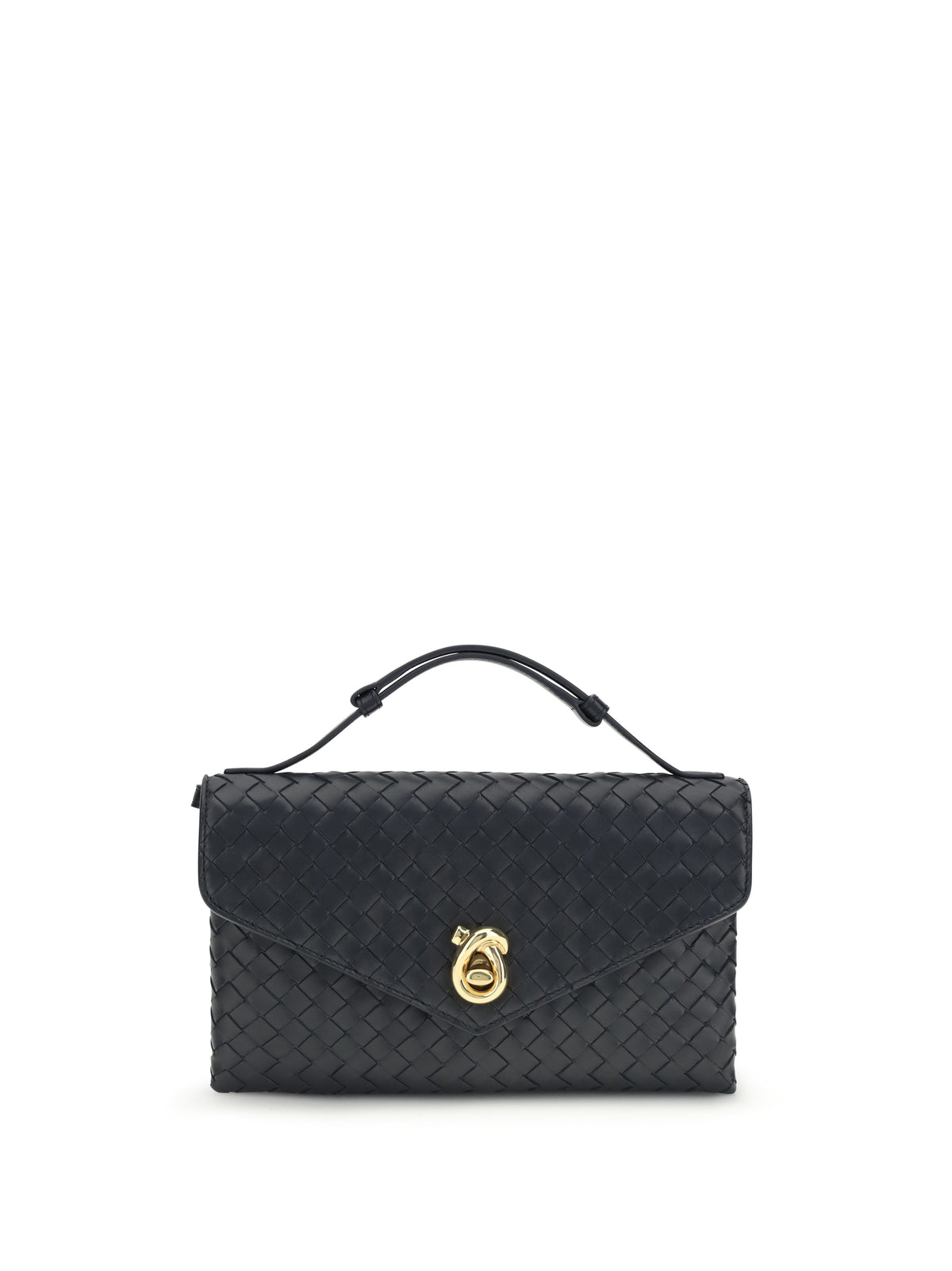 Bottega Veneta Knot Lock Shoulder Bag - Midnight-Muse Brass