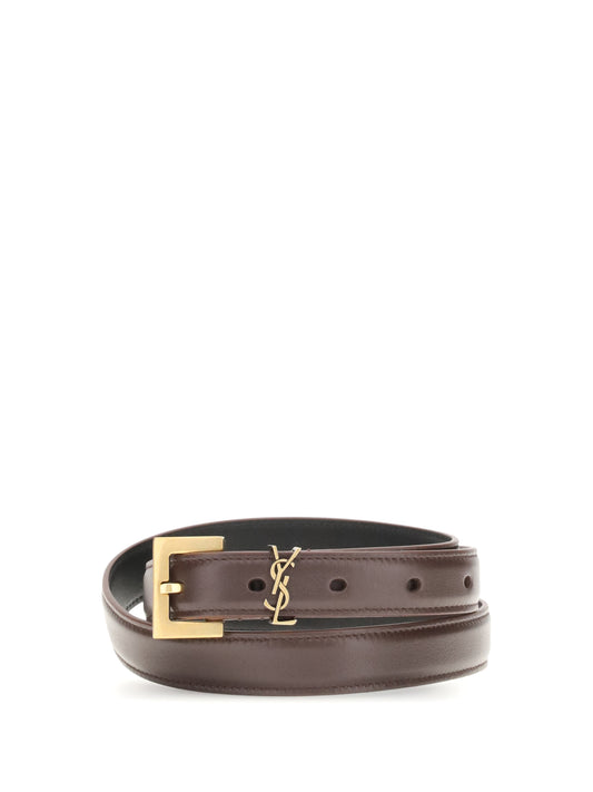 SAINT LAURENT Cassandre slim Belt