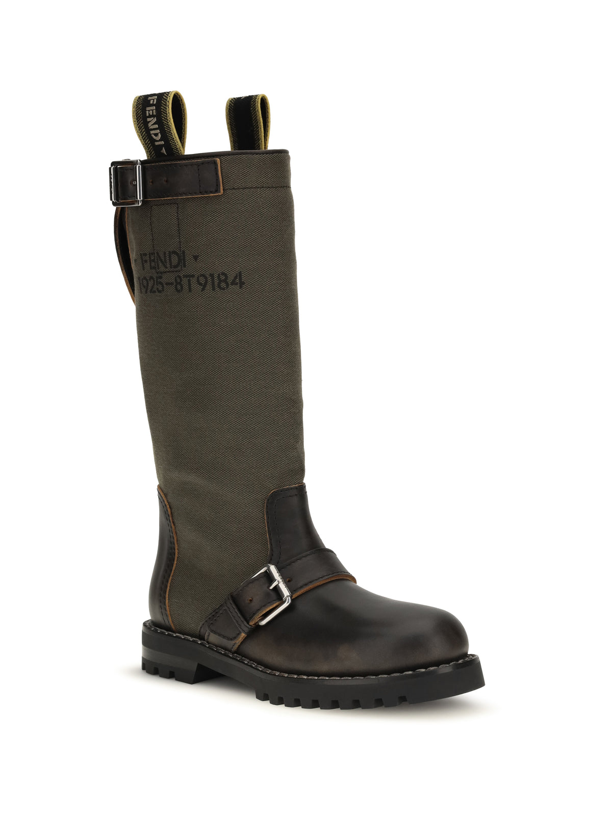 Fendi Commando High Boots - Ner Mor+V.Milit.Nero