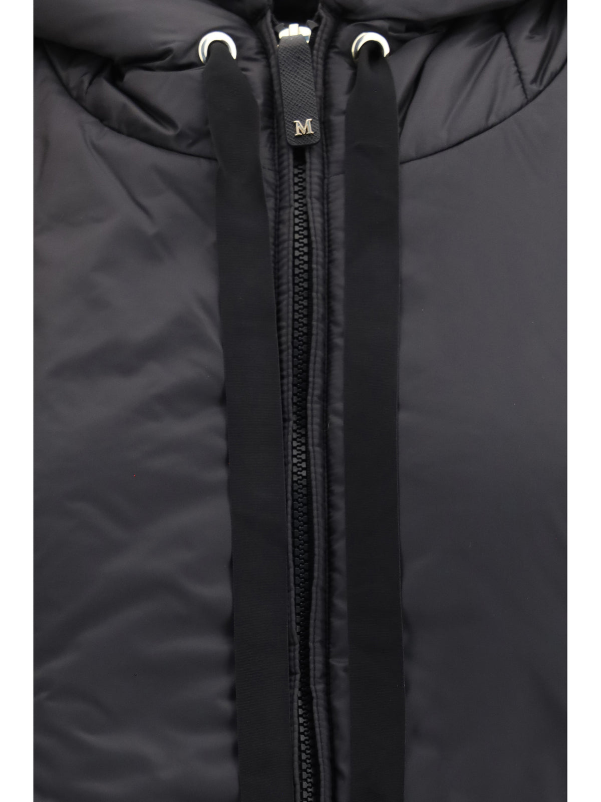 Max Mara The Cube Hooded padded Vest in water repellent canvas - Black