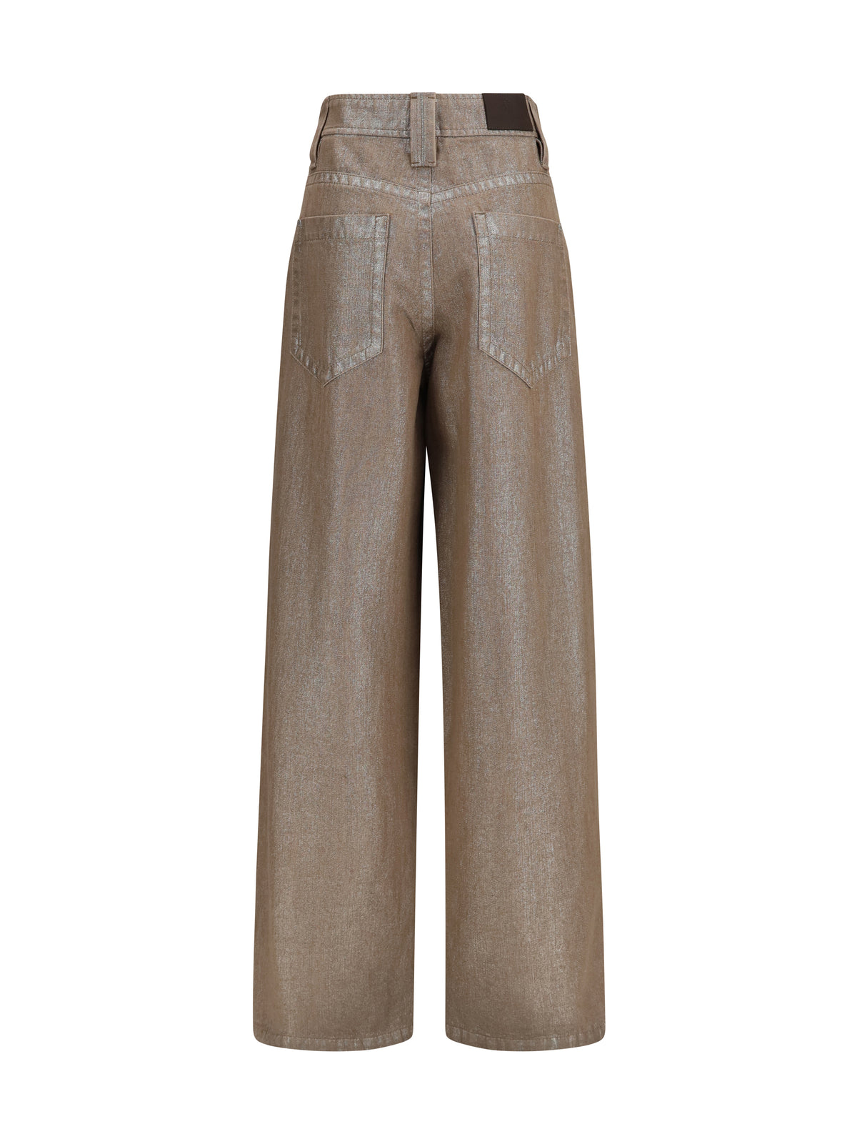 Brunello Cucinelli Lurex wide-leg Jeans - Beige/Silver